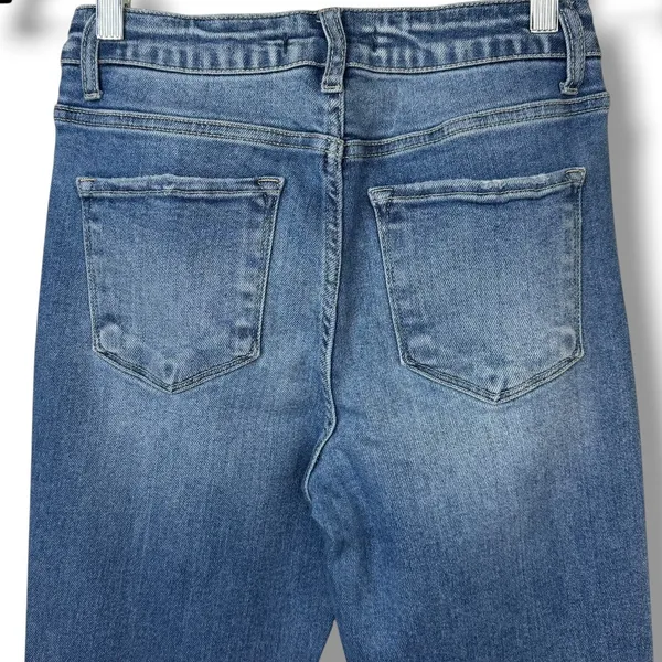 Flying Monkey Vintage Inspired High Rise Faded Distressed Flare Jeans Size 26 - Image 5