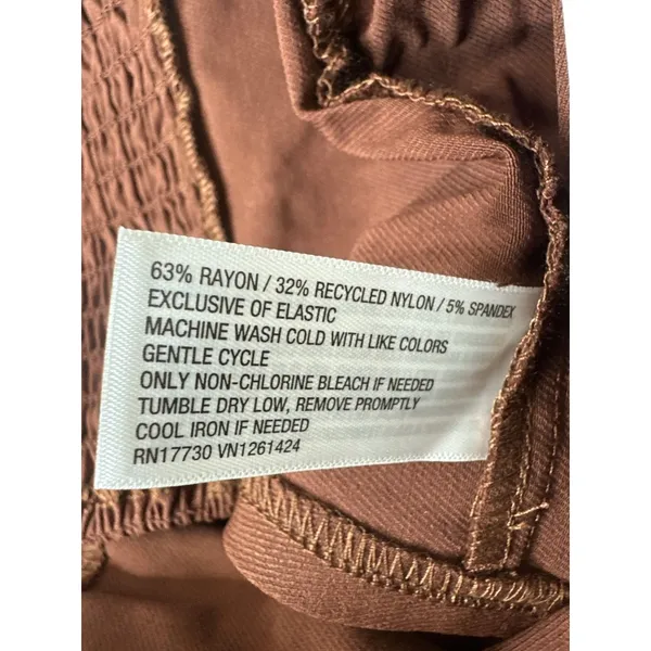 Wild Fable Brown Denim Strapless Smocked Tube Top Size XXL Summer Cruise Beach - Image 5