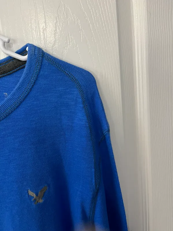 American Eagle Size Medium Blue Long Sleeve Top - Image 7