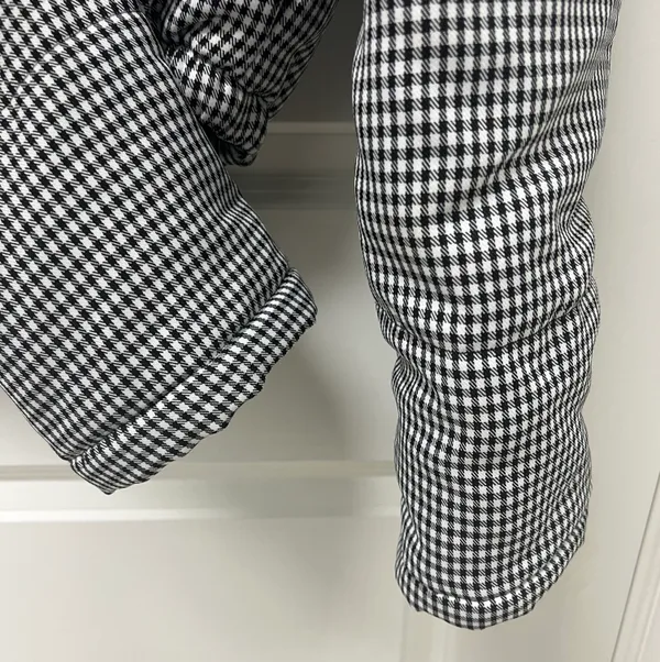 The Keir Puffer Jacket Black and White with Hood Size M/L - Image 13