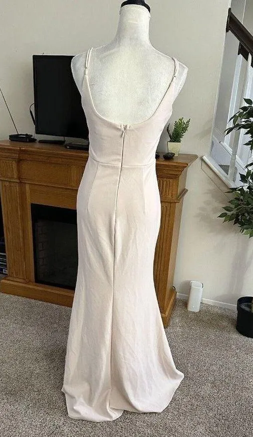 Lulu’s Infinite Glory Maxi Dress Beige Size Small Photo Shoot Wedding Vow Renewa - Image 3