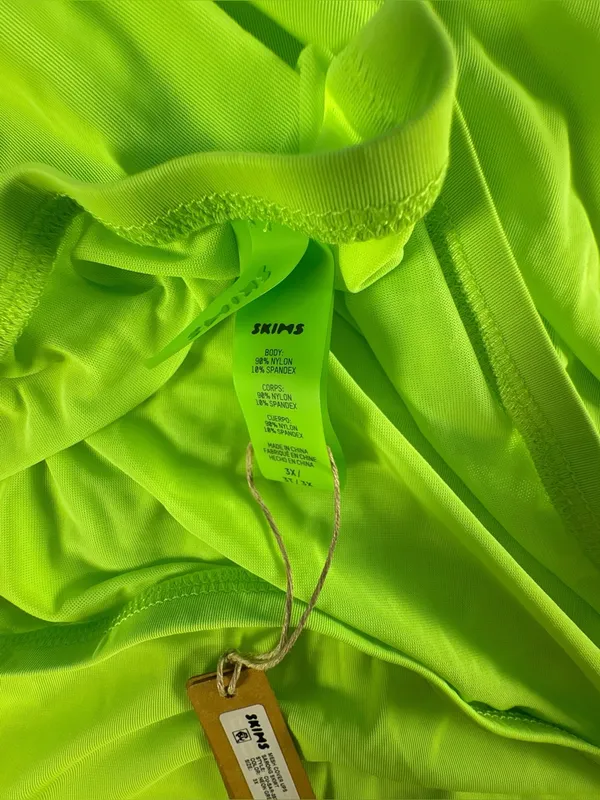 SKIMS Swim Sarong Skirt 3X Neon Green Mesh Ring Maxi Cover Up NWT Festival - Image 10