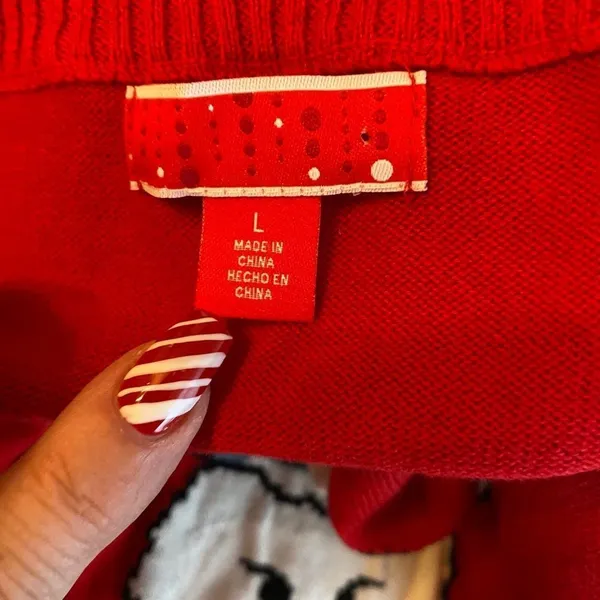 Snowman Christmas Sweater Red‎ Red Size L - Image 6