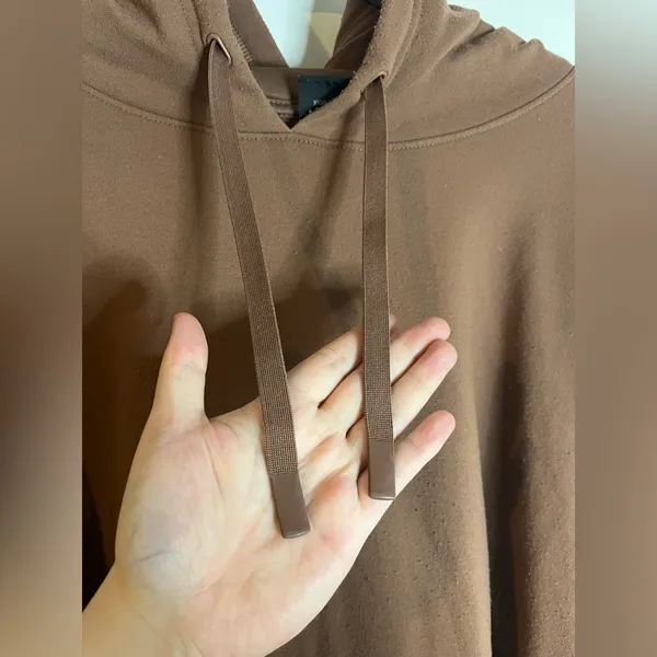 Athletic Works Lined Brown Hoodie Spandex Comfy Drawstring Pocket Unisex Sz XXXL - Image 12
