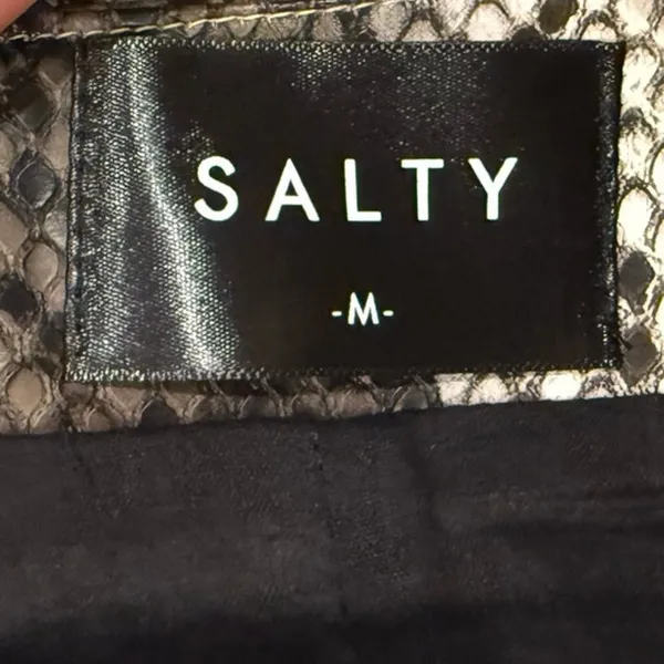 Salty Faux Leather Snakeskin Mini Skirt Python Animal Print Women's Sz Medium M - Image 4