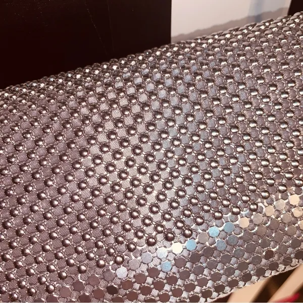 Chainmail Metal Silver Evening Bag 90s Vintage 1994 Like New - Image 10