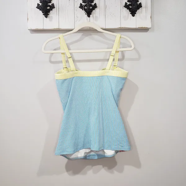 Lands End Tankini Top 8 Seersucker Striped - Image 2