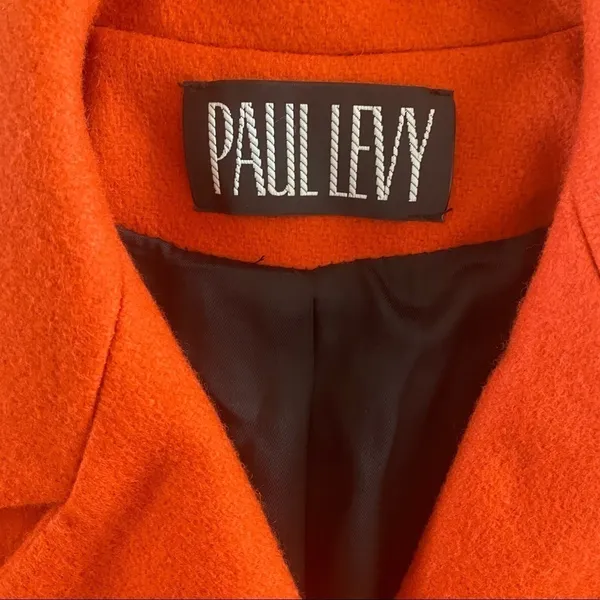 PAUL LEVY Vintage Wool Double Breast Coat Size M NEW - Image 9