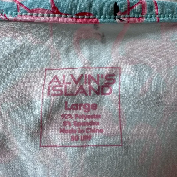Alvin’s Island Flamingo Print Size L Sleeveless Top, UPF 50 - Image 4