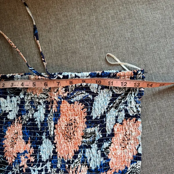 Gypsie Blu Floral Strapless Dress in Blue and Pink S - Image 4