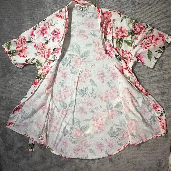 Show Me Your Mumu Brie Garden of Blooms Floral Kimono Robe One Size Romantic #17 - Image 6