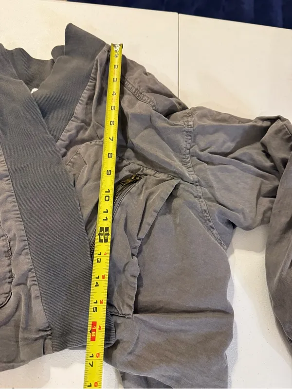 Young Fabulous & Broke Medium Fara Cropped Jacket Open Front Dolman Sleeves Gray - Image 8