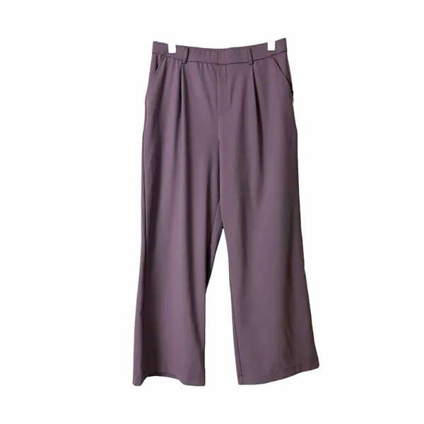 Halara Flex MicroWaffle Wide Leg Pants Size L Travel Dusty Plum Performance - Image 6
