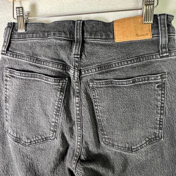 Madewell Perfect Vintage Straight Jeans Womens Black‎ High Rise Ankle 26 - Image 12