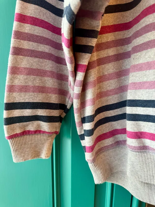 American Eagle Oversized Striped Sweatshirt Retro 90s Indie Raglan Pullover XS - Image 3