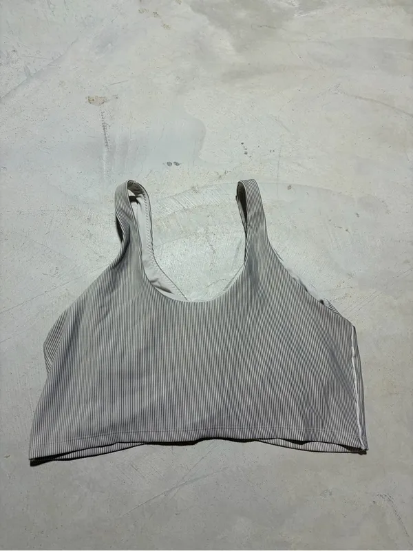 Aerie offline Ruched Front Striped cropped tank top built in bra XXL - Image 6