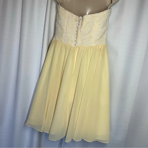 Mori Lee Madeline Gardner Lace Bridesmaid Prom Dress Strapless Women Sz 10 - Image 6