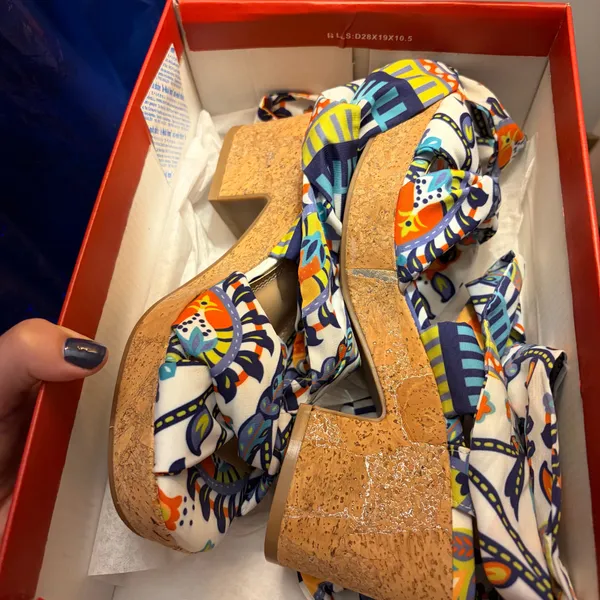 New in Box Ribbon Tie Sandal Heels - Image 9