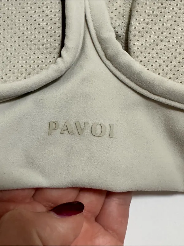 PAVOI ACTIVE Yoga Racerback Bra - Buttery Soft FlexFlow - Size M - Beige - Image 5