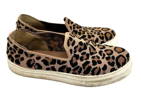 Steve Madden Mailer MALR01S1 Leopard Print Slip on sneaker Shoe Size 8 Knit Top - Image 2
