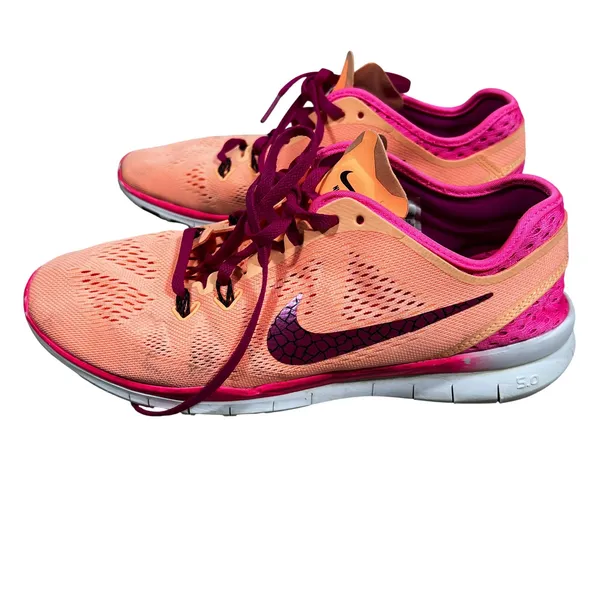 Nike Free TR Fit 5 Mesh Training Shoes Orange Pink 718932-800 Size 9 - Image 5