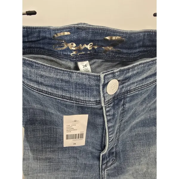 Seven7 Jeans Womens 26 Skinny Blue Skies Limited Edition Blue NEW‎ - Image 3