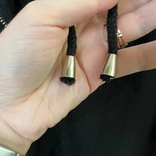 Entro Floral Embroidered Crochet Zip Up‎ Hoodie Hooded Sweatshirt 100% Cotton - Image 4