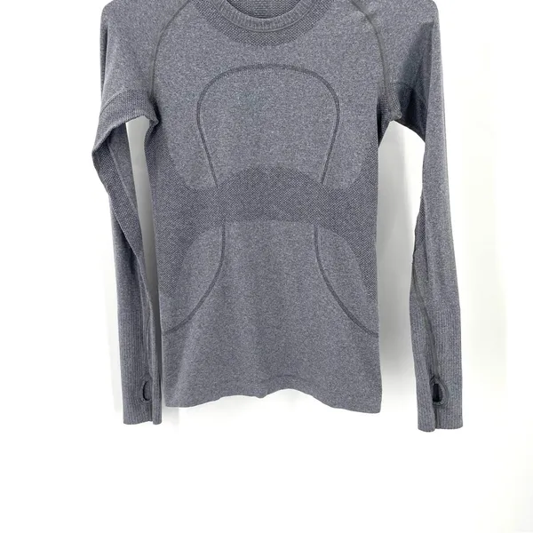 Lululemon athletica Swiftly Tech Long Sleeve Gray Lounge Workout Crew TShirt - Image 5