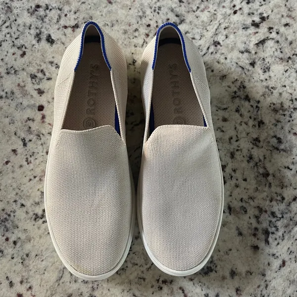 Rothy's The Sneaker Women 8.5 Sand Tan Minimalist Slip On Sustainable Shoes - Image 9