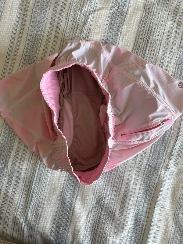 Pink and white track that Lululemon Shorts - Image 8