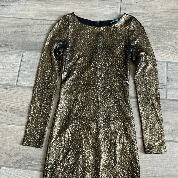 Alice and Olivia golden dress - Image 2