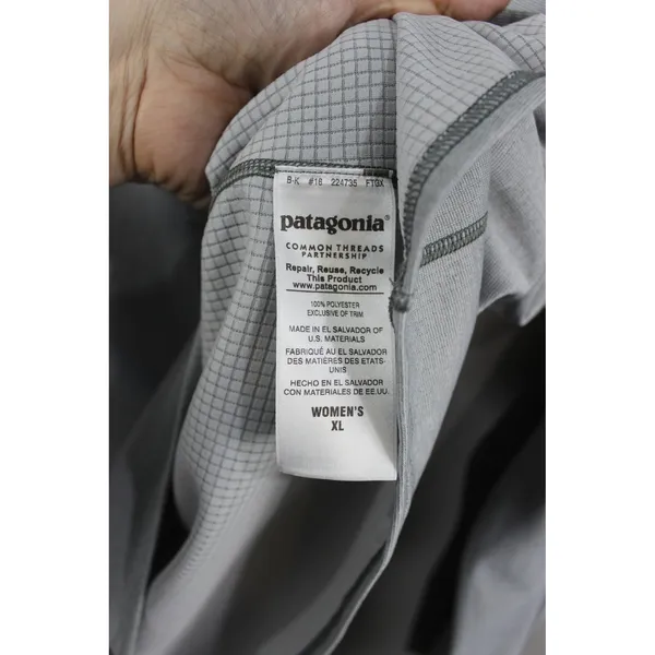 Patagonia Capilene Midweight Baselayer Womens XL Gray Great 1/4 Zip Polartec Top - Image 4