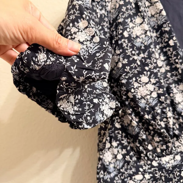 Anthropologie The Katerina Button-Front Romper Size M Black Floral‎ - Image 9