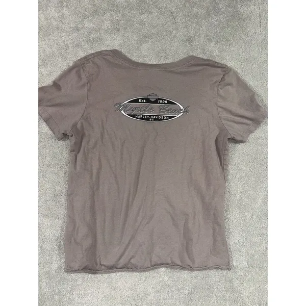 harley davidson v neck women medium‎ shirt Myrtle Beach - Image 5