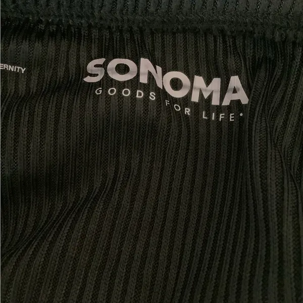Sonoma Maternity Size S Goods For Life Black Over-The-Belly Wide Leg Pants. New - Image 5
