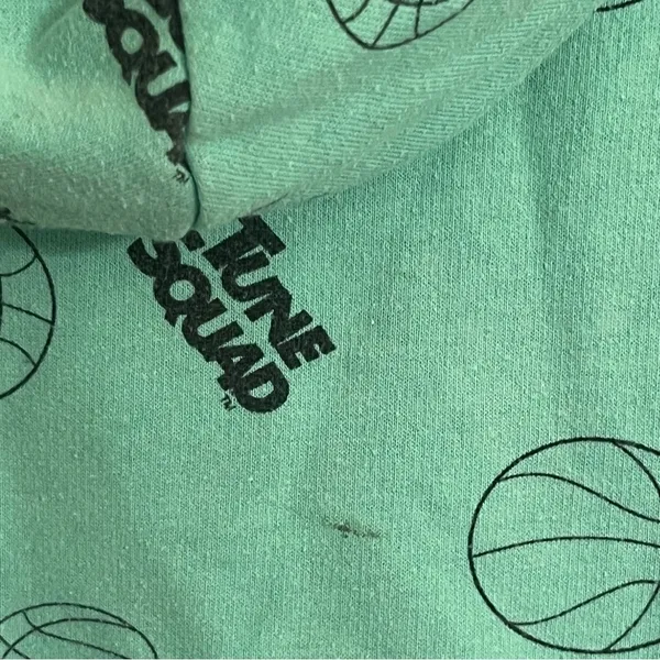Space Jam Hoodie All Over Print Tune‎ Squad Teal Womens Size Small Basketball - Image 10