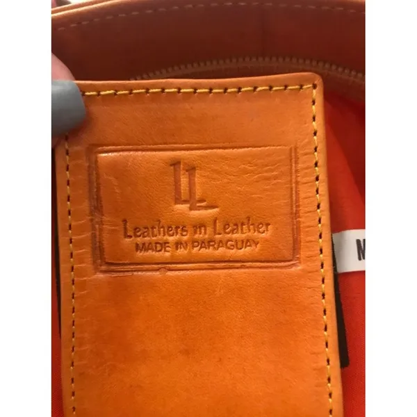 Brown Paraguay hand-tooled floral leather purse‎ hand tote shoulder purse cute - Image 6