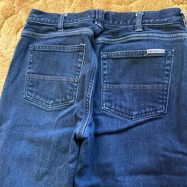 Carhartt Flannel Lined Jeans Original Fit Straight Leg Women’s 6 Regular Denim - Image 6