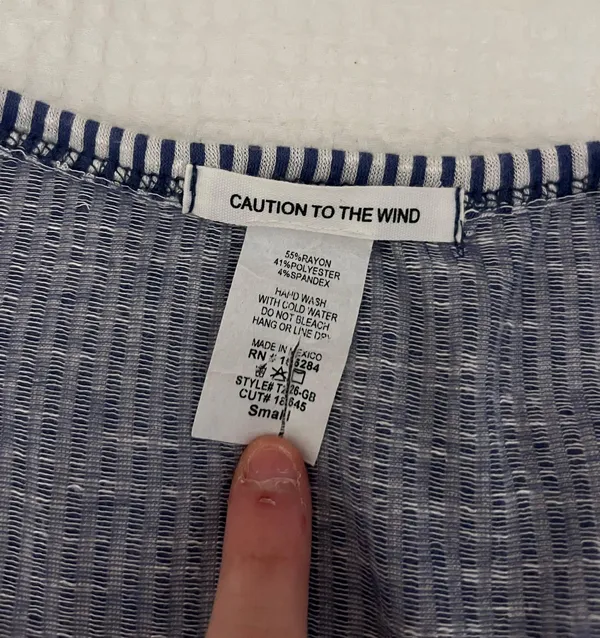 Caution to the Wind Striped Shirt - Image 2