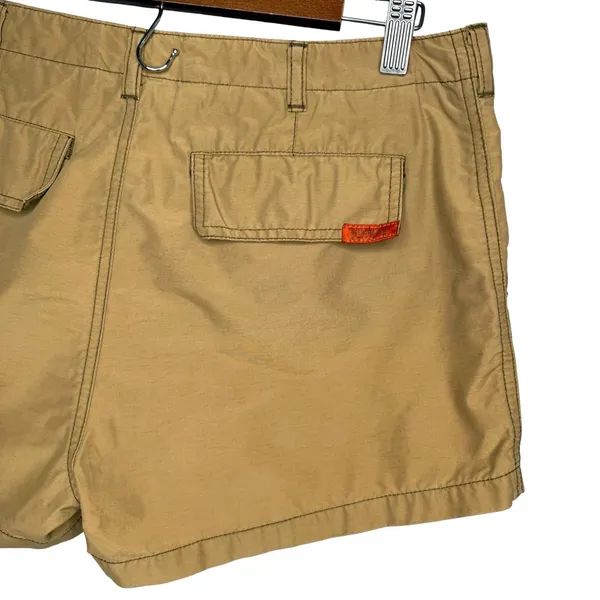 Vintage 90s Y2K Abercrombie & Fitch Size 8 Khaki Cotton Low Rise Shorts Utility - Image 4