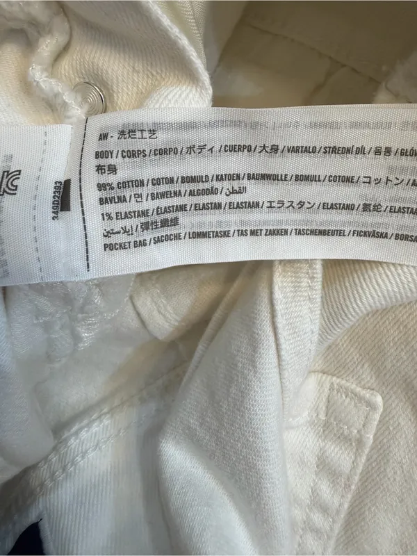 Hollister Co. White Denim Shortalls Overalls - Image 4