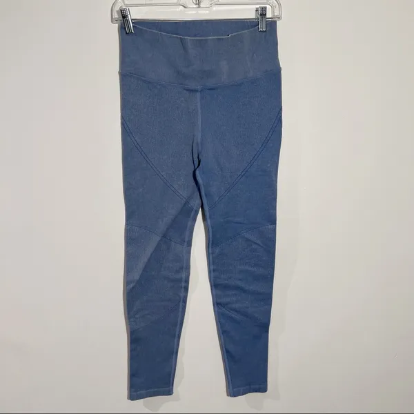 Aerie OFFLINE Seamless‎ High Waisted 7/8 Legging Blue Medium Athleisure Yoga Gym - Image 5
