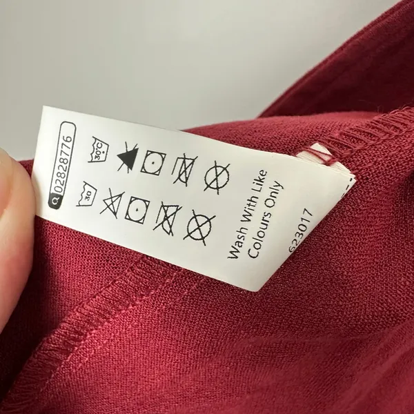 Halara Open Tie Back Burgundy Rayon Athletic Top Size Small Yoga Pilates - Image 7
