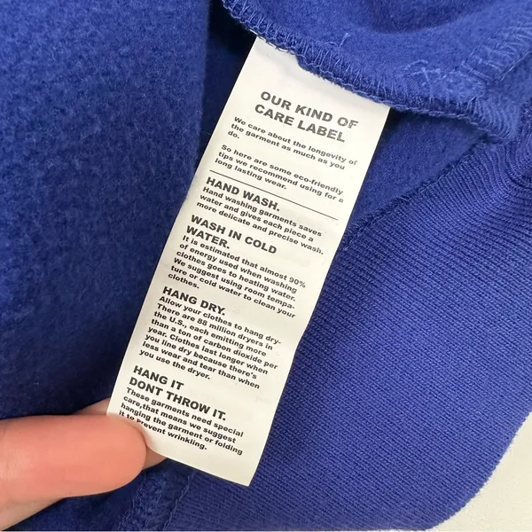 TAKEON Pullover Hoodie Sweatshirt Blue Size M - Image 7