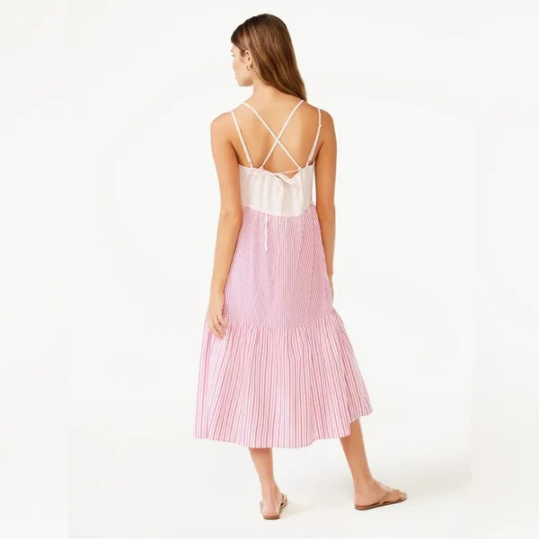 Free Assembly Women's Sleeveless with pockets Midi Dress, Size large - Image 2