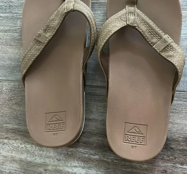 Womens Reef Flip Flop Sandals in Tan Brown - Image 3