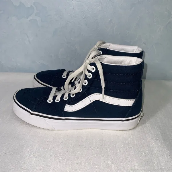 Vans Sk8-Hi Tapered High Top Canvas Shoe~Navy Blue~Unisex~Women’s 7, Men’s 5.5 - Image 6