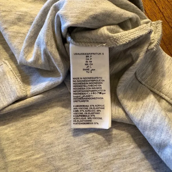 Anthropologie Daily Ritual Heather Gray Long Sleeve Crewneck Tunic Top Small - Image 5