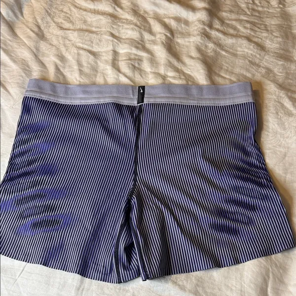 Nike Purple Pinstripe Athletic Shorts - Image 2