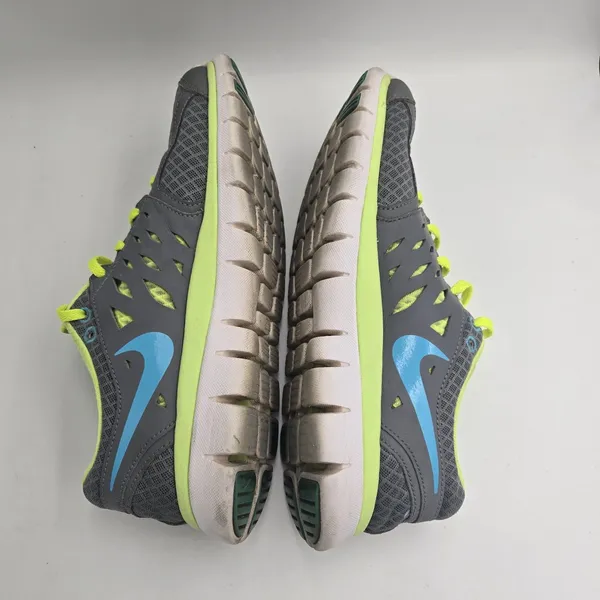 Nike Flex 2013 Run Women’s 9 Gray Volt Blue Breathable Running Athletic Shoes - Image 6